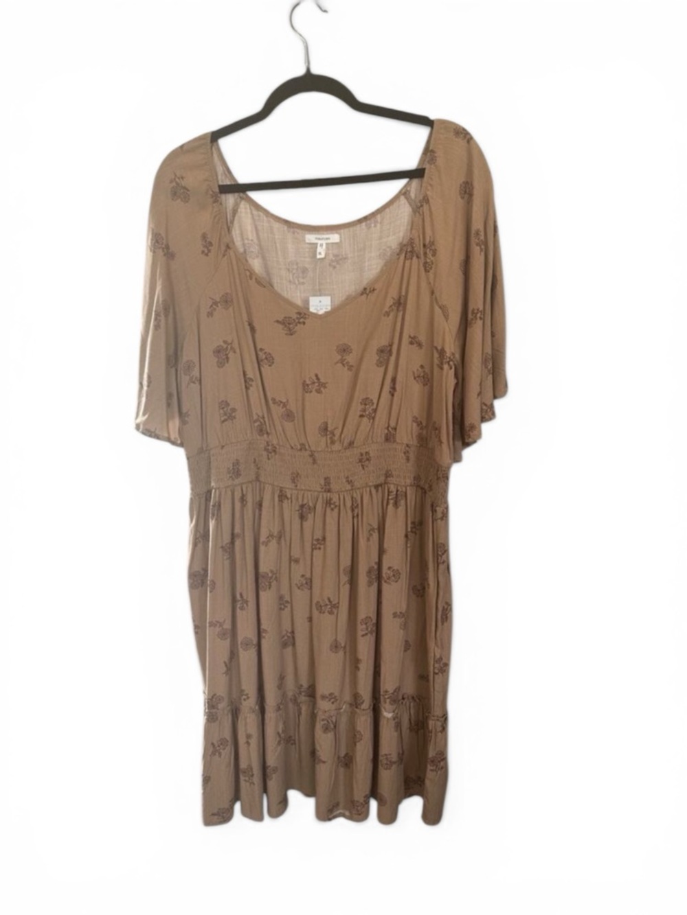 Maurices NWT Boho Floral Smocked Flutter Skater SzXL Dress Cottagecore Western - Picture 2 of 6